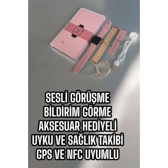 Akıllı Saat Sesli Görüşme Bildirim Görme Uyku ve Sağlık Takibi