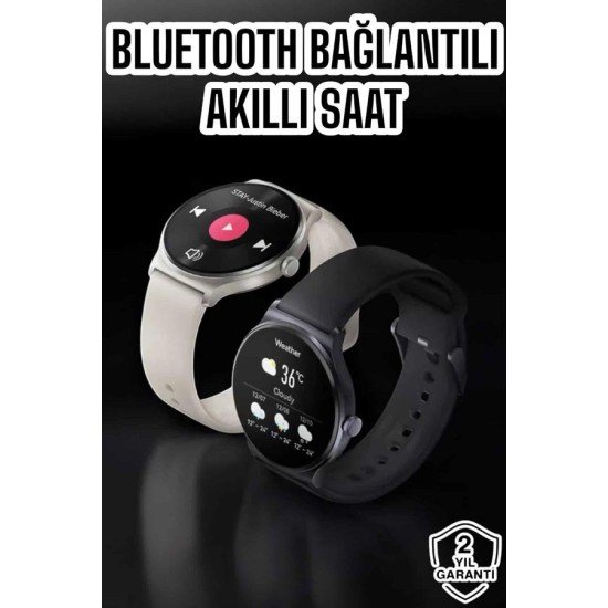 Akıllı Saat Sesli Görüşme Bluetooth Bağlantılı 3 Kordonlu