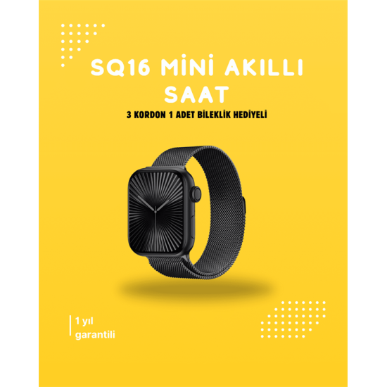 Akıllı Saat SQ-16 Mini Series 10 | Unisex Tasarım, Sağlık ve Spor Takibi
