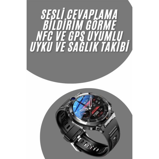 Akıllı Saat Titanyum Kasa Yuvarlak Ekran Alarm Uyku ve Sağlık Takibi Titreşimli Akıllı Saat Titanyum Kasa Yuvarlak Ekran Alarm Uyku ve Sağlık Takibi Titreşimli