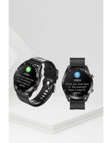 Akıllı Saat Titanyum Kasa Yuvarlak Ekran Alarm Uyku ve Sağlık Takibi Titreşimli