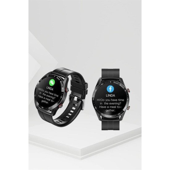 Akıllı Saat Titanyum Kasa Yuvarlak Ekran Alarm Uyku ve Sağlık Takibi Titreşimli Akıllı Saat Titanyum Kasa Yuvarlak Ekran Alarm Uyku ve Sağlık Takibi Titreşimli