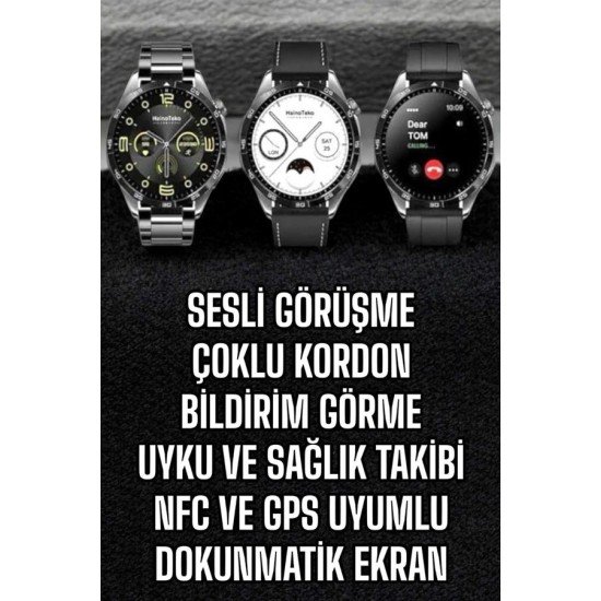 Akıllı Saat Titreşimli Amoled Ekran Uyku ve Sağlık Takibi Sesli Görüşme