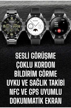 Akıllı Saat Titreşimli Pusula Nabız ve Tansiyon Ölçer NFC Uyumlu