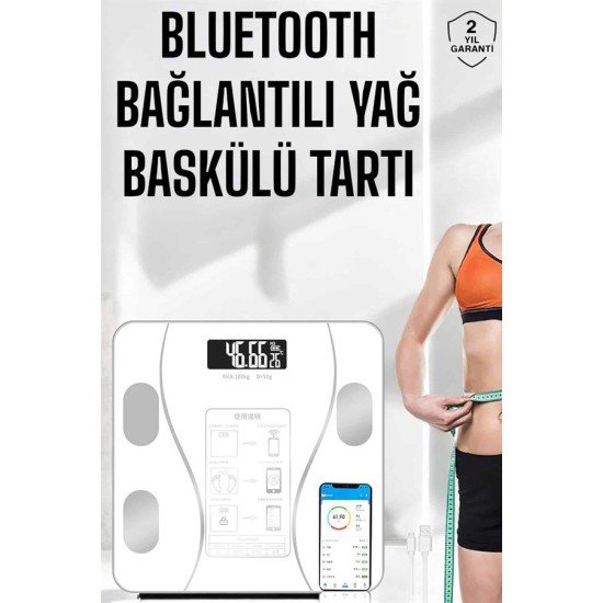 Akıllı Tartı Dijital Baskül Yağ Su Kas Vücut Kitle Kilo Ölçer Tartı Akıllı Tartı Dijital Baskül Yağ Su Kas Vücut Kitle Kilo Ölçer Tartı