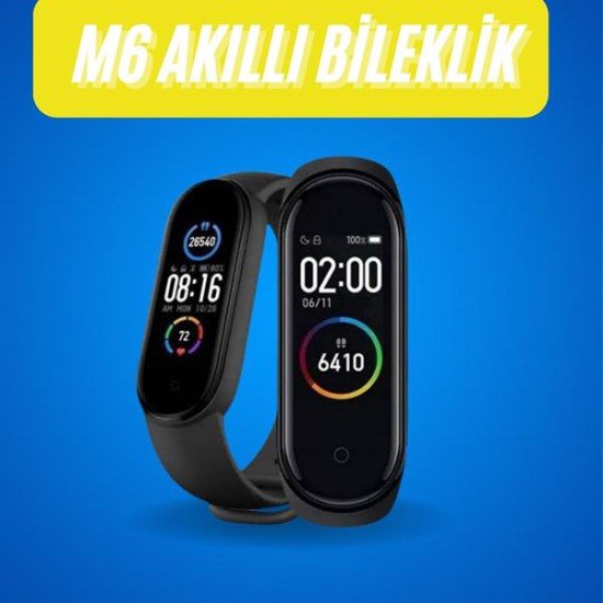 Akıllı Uyumlu Bileklik M6 Adımsayar Spor Modları Çağrı Görme Türkçe Menü Akıllı Uyumlu Bileklik M6 Adımsayar Spor Modları Çağrı Görme Türkçe Menü