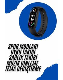 Akıllı Uyumlu Bileklik M6 Adımsayar Spor Modları Çağrı Görme Türkçe Menü