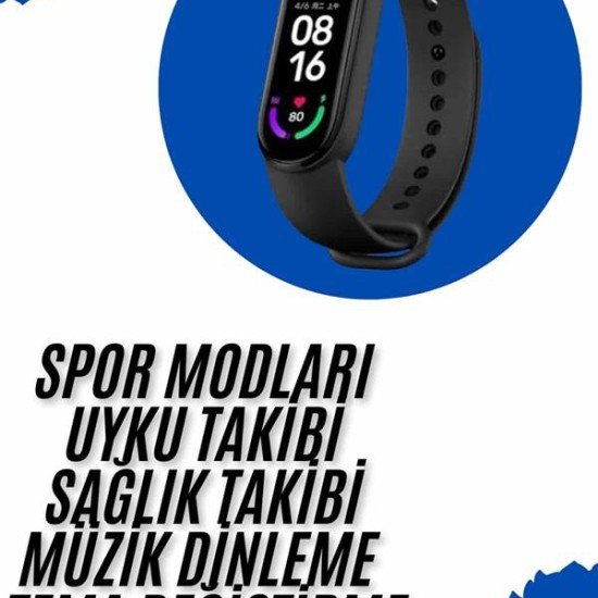 Akıllı Uyumlu Bileklik M6 Adımsayar Spor Modları Çağrı Görme Türkçe Menü Akıllı Uyumlu Bileklik M6 Adımsayar Spor Modları Çağrı Görme Türkçe Menü