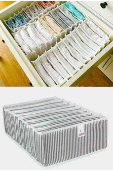 Akordiyon Çekmece  Düzenleyici Organizer 8 Gözlü L Beden Çorap Çamaşır Havlu Düzenleyici