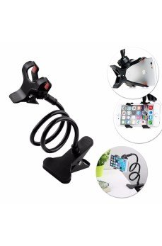 Akrobat Telefon Tutucu Spiral Gövdeli Oynar Başlıklı - Siyah