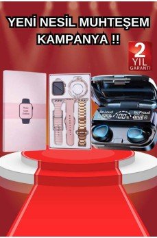 Aksesuar Hediyeli Akıllı Saat ve Dijital Göstergeli Powerbankli Bluetooth Kulaklık Aksesuar Hediyeli Akıllı Saat ve Dijital Göstergeli Powerbankli Bluetooth Kulaklık