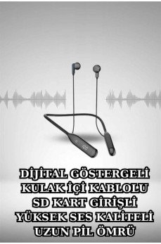Alarm ve Titreşim Özellikli Akıllı Saat ve Mikrofonlu Kablolu Bluetooth Kulaklık 60 Saat