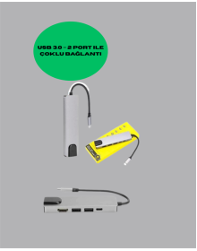 USB‑C Çoklu Bağlantı Merkezi – 5 Gbps, 100‑240 V, Sağlam Eloksal Tasarım