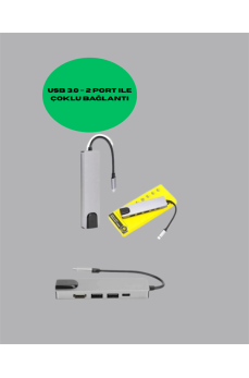 Alüminyum Gövdeli Type‑C HDMI & Ethernet Adaptör – Tak & Çalıştır