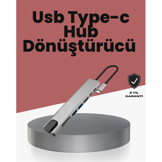 Alüminyum Gövdeli Type‑C HDMI & Ethernet Adaptör – Tak & Çalıştır Alüminyum Gövdeli Type‑C HDMI & Ethernet Adaptör – Tak & Çalıştır