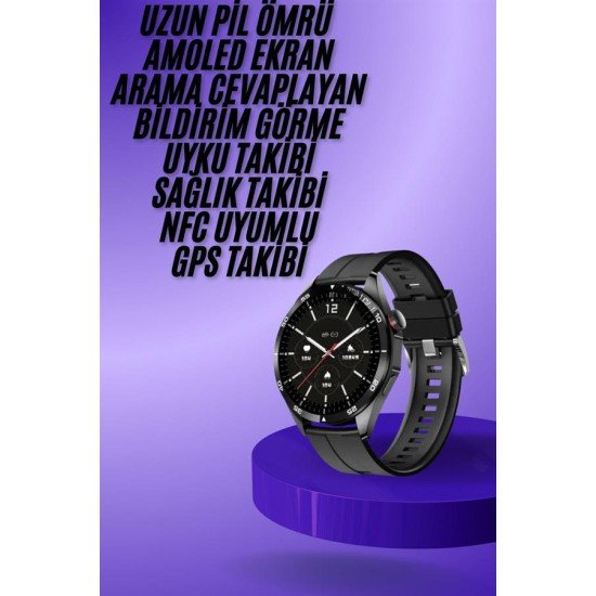 Amoled Ekran 3 Kordonlu Akıllı Saat 5.0 Bluetooth Bağlantılı Android ve İOS Uyumlu Amoled Ekran 3 Kordonlu Akıllı Saat 5.0 Bluetooth Bağlantılı Android ve İOS Uyumlu