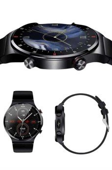 Amoled Ekran Metal Deri Silikon Kordonlu Uyku ve Sağlık Takibi