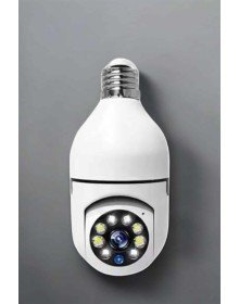 Ampul Görünümlü Güvenlik Kamerası Duylu Wifi Kamerası Dönebilen