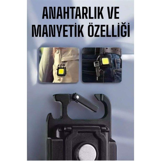 Anahtarlık Çok Amaçlı Mıknatıslı Taşınabilir Işık Led Şarjlı Anahtarlık Çok Amaçlı Mıknatıslı Taşınabilir Işık Led Şarjlı