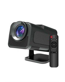 Android Projeksiyon Siyah Taşınabilir Sinema Projektörü 4k 1080p Ev Sineması Bluetooth