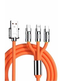 Android ve İOS Uyumlu 180 Derece Type-c Şarj Kablosu