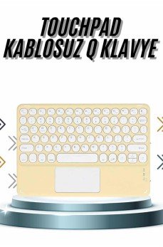 Android ve İOS Uyumlu Bluetooth Klavye Touchpad Slim Kablosuz Wifi Q Klavye