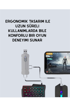 Android Uyumlu Klavye Mouse Oyun Seti – Gecikmesiz Bağlantı, Tak-Çalıştır Özellikli