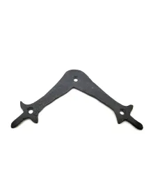 Antika Tarz Dekoratif Pirinç Zambak Gönye - Üst, 107x107 mm, Oksit