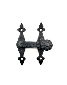 Antika Tarz Dekoratif Pirinç Kapı, Pencere Mandalı - 82x65 mm, Oksit