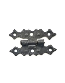 Antika Tarz Dekoratif Pirinç Yıldız Menteşe - 63x36 mm, Oksit