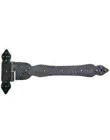 Antika Tarz Dekoratif Pirinç Kuyruklu Yönlü Dövme Menteşe - Battal, Oksit