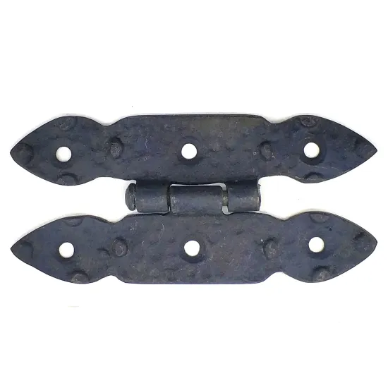 Antika Tarz Dekoratif Pirinç Düğmeli Menteşe - 117x57 mm, Oksit Antika Tarz Dekoratif Pirinç Düğmeli Menteşe - 117x57 mm, Oksit