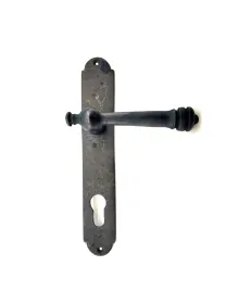 Antika Tarz Dekoratif Pirinç Taşra Oda Kapı Kolu - 220x35 mm, Oksit