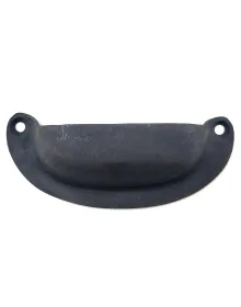 Antika Tarz Dekoratif Pirinç Düz Tas Mobilya Kulbu - 37x87 mm, Oksit