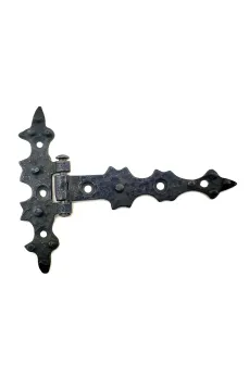 Antika Tarz Dekoratif Pirinç Yıldız Kuyruklu Menteşe - 85x110 mm, Oksit