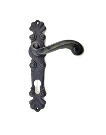 Antika Tarz Dekoratif Pirinç Okyanus Banyo Kapı Kolu - 230x46 mm, Oksit