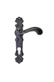 Antika Tarz Dekoratif Pirinç Okyanus Banyo Kapı Kolu - 230x46 mm, Oksit