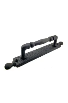 Antika Tarz Dekoratif Pirinç Misket Çekme Kapı Kolu - 223x33 mm, Oksit