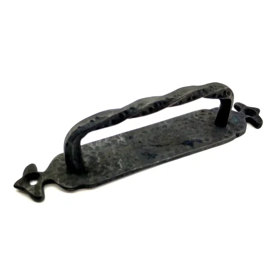 Antika Tarz Dekoratif Pirinç Burgulu Çekme Kol - 205x33 mm, Oksit Antika Tarz Dekoratif Pirinç Burgulu Çekme Kol - 205x33 mm, Oksit