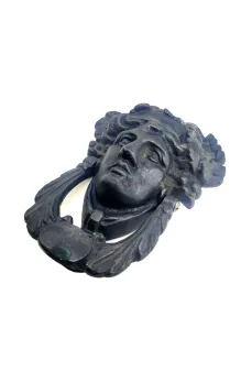 Antika Tarz Dekoratif Pirinç Sezar Kapı Tokmağı, Taktak - Oksit