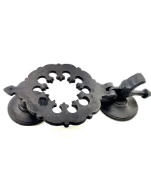 Antika Tarz Dekoratif Pirinç Osmanlı Kapı Tokmağı, Taktak - 265x75mm, Oksit