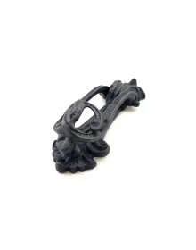 Antika Tarz Dekoratif Pirinç Doğa Kapı Tokmağı, Taktak - 205x73 mm, Oksit