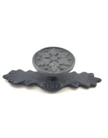 Antika Tarz Dekoratif Pirinç Çiçek Düğme - 27x70 mm, Oksit