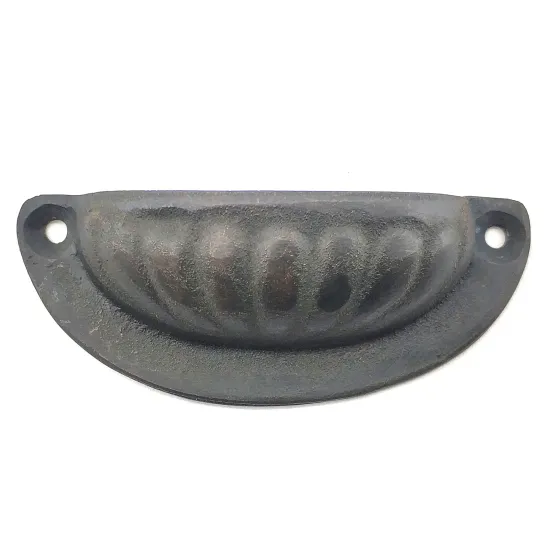 Antika Tarz Dekoratif Pirinç İstiridye Tas Mobilya Kulbu - 37x87 mm, Oksit Antika Tarz Dekoratif Pirinç İstiridye Tas Mobilya Kulbu - 37x87 mm, Oksit