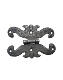 Antika Tarz Dekoratif Pirinç Kelebek Menteşe - 63x45 mm, Oksit