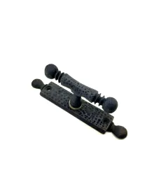 Antika Tarz Dekoratif Pirinç Misket Pencere Kolu - 165x32 mm, Oksit