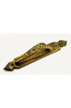 Antika Tarz Dekoratif Pirinç Kubbeli Çekme Kapı Kolu - 396x68 mm, Antik Antika Tarz Dekoratif Pirinç Kubbeli Çekme Kapı Kolu - 396x68 mm, Antik