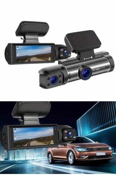 Araç İçi Full Hd Kamera Ön ve Arka Kameralı Ekranlı Araç Kamerası