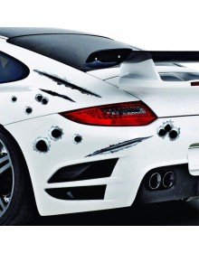 Araç Sticker Mermi ve Oto Sticker Yara Şeklinde 3D