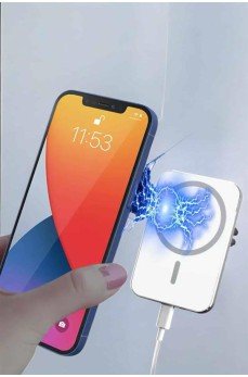 araç uyumlu Kablosuz 15W Taşınabilir Şarj Aleti Çift Kablo